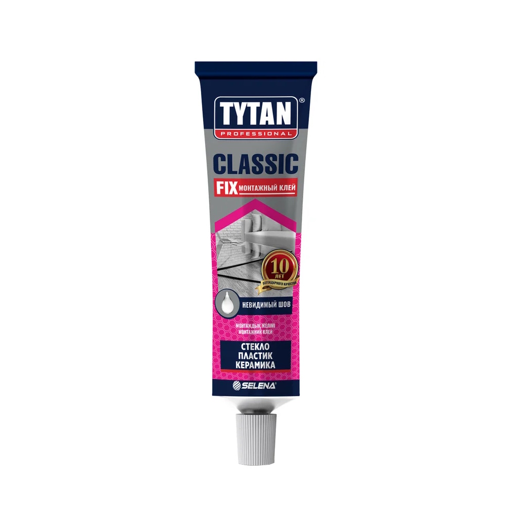Клей монтажный каучуковый Tytan Professional Classic Fix, (100мл) шоу-бокс