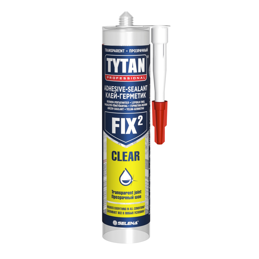 Клей-герметик гибридный Tytan Professional Fix2 Clear (290мл) 