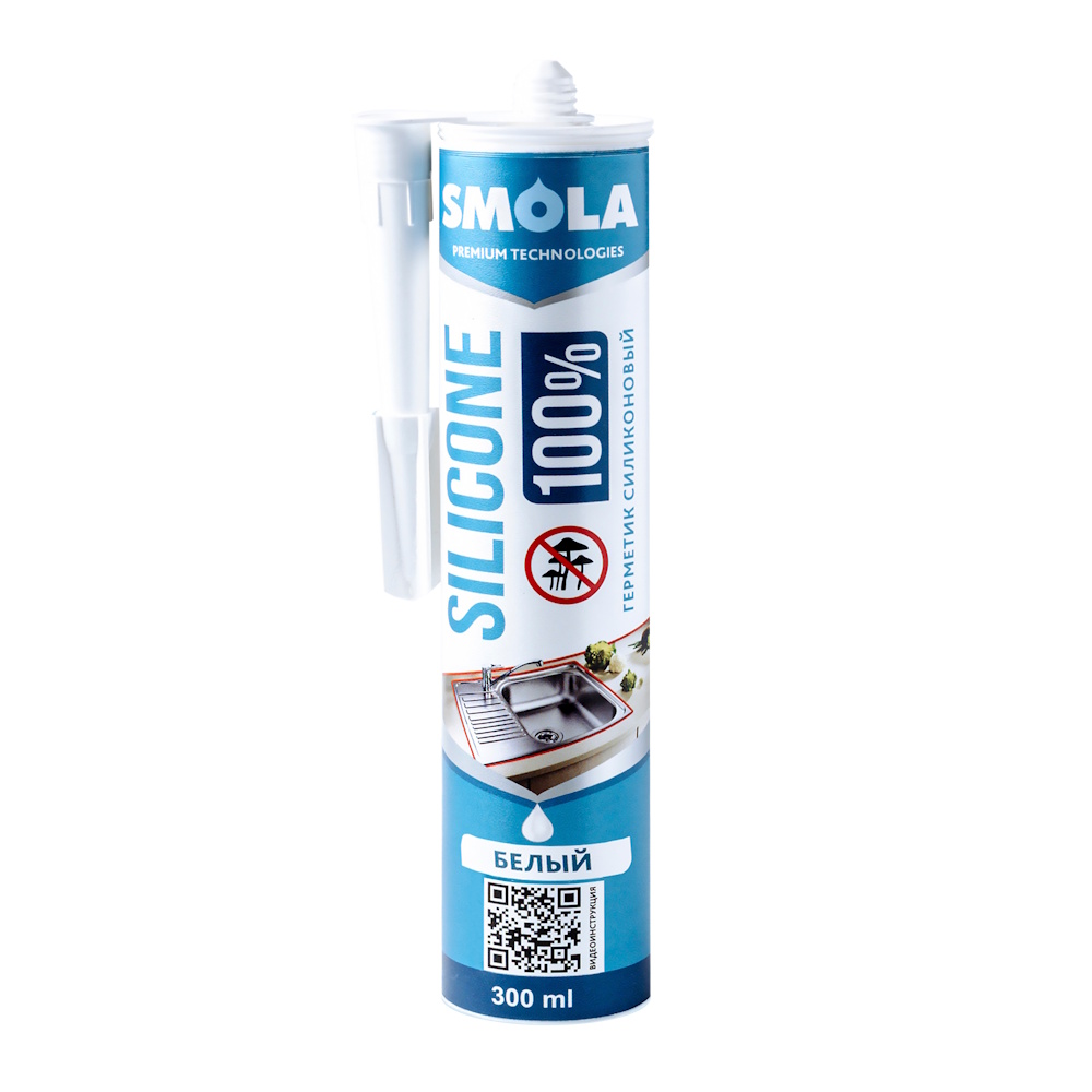 Герметик SMOLA 100% SILICONE, санитарный Герметик SMOLA 100% SILICONE, санитарный