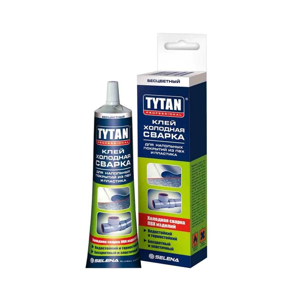 Клей холодная сварка для напольн покрытий из ПВХ и пластика Tytan Professional (100г) /22212