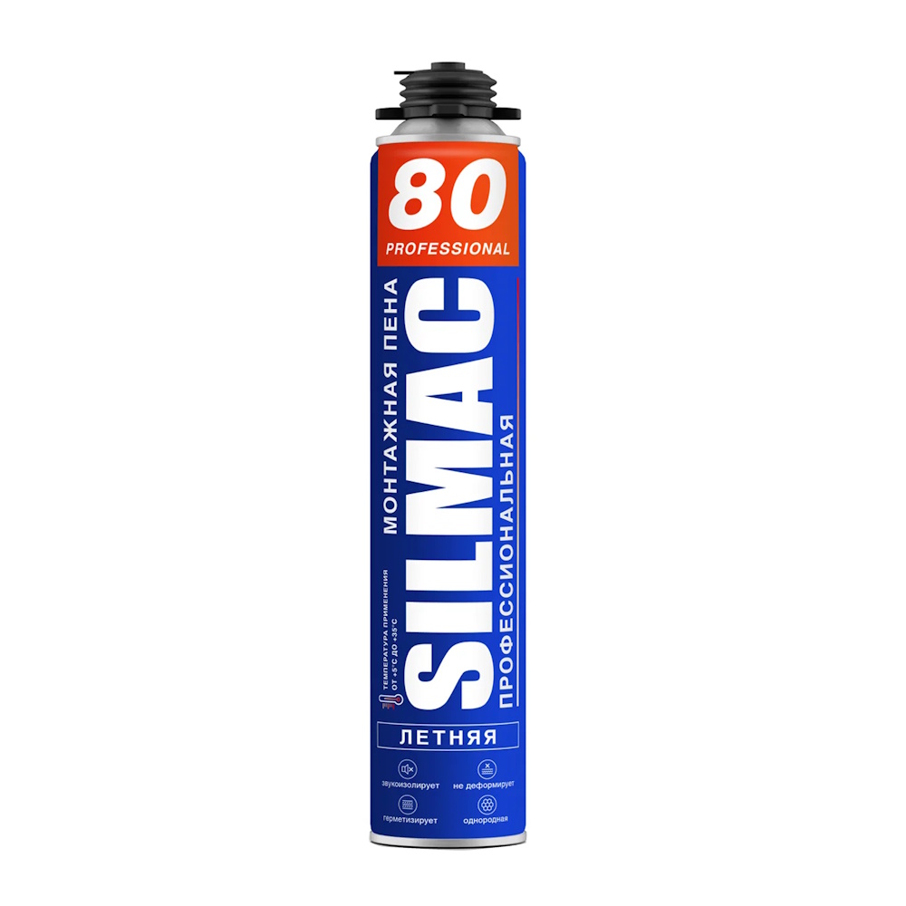 Пена монтажная проф. летняя SILMAC Professional 80 (1000г)/PF-0004