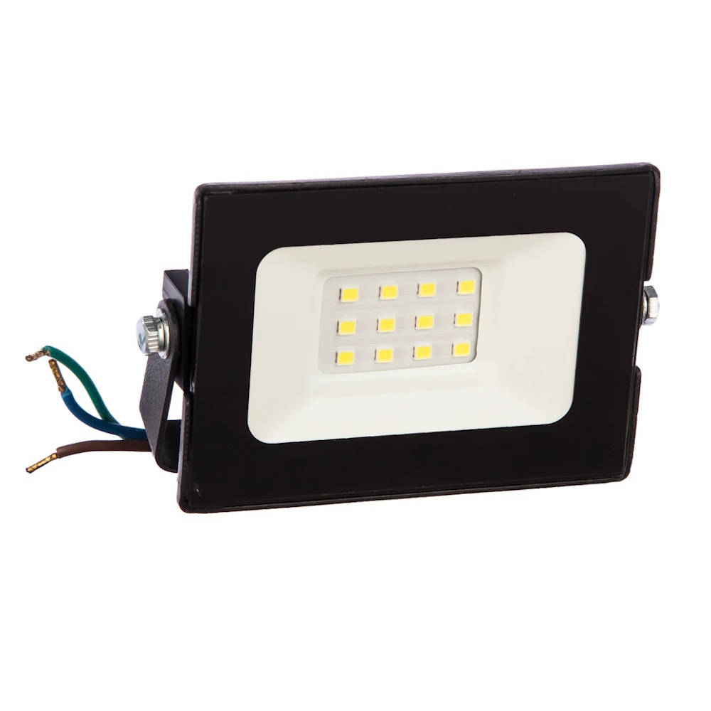 Прожектор Ultraflash LFL-1001 С02 черный, 10Вт, 6500К  (1/30шт) /12313/875810