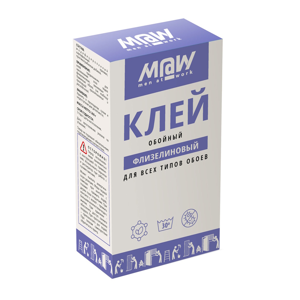 Клей обойный "M@W Флизелиновый
