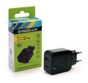 Адаптер сетевой «Ergolux» ELX-PA01QC-C02 16Вт, 5-9V/3А, черный (1/10/240шт)/15108