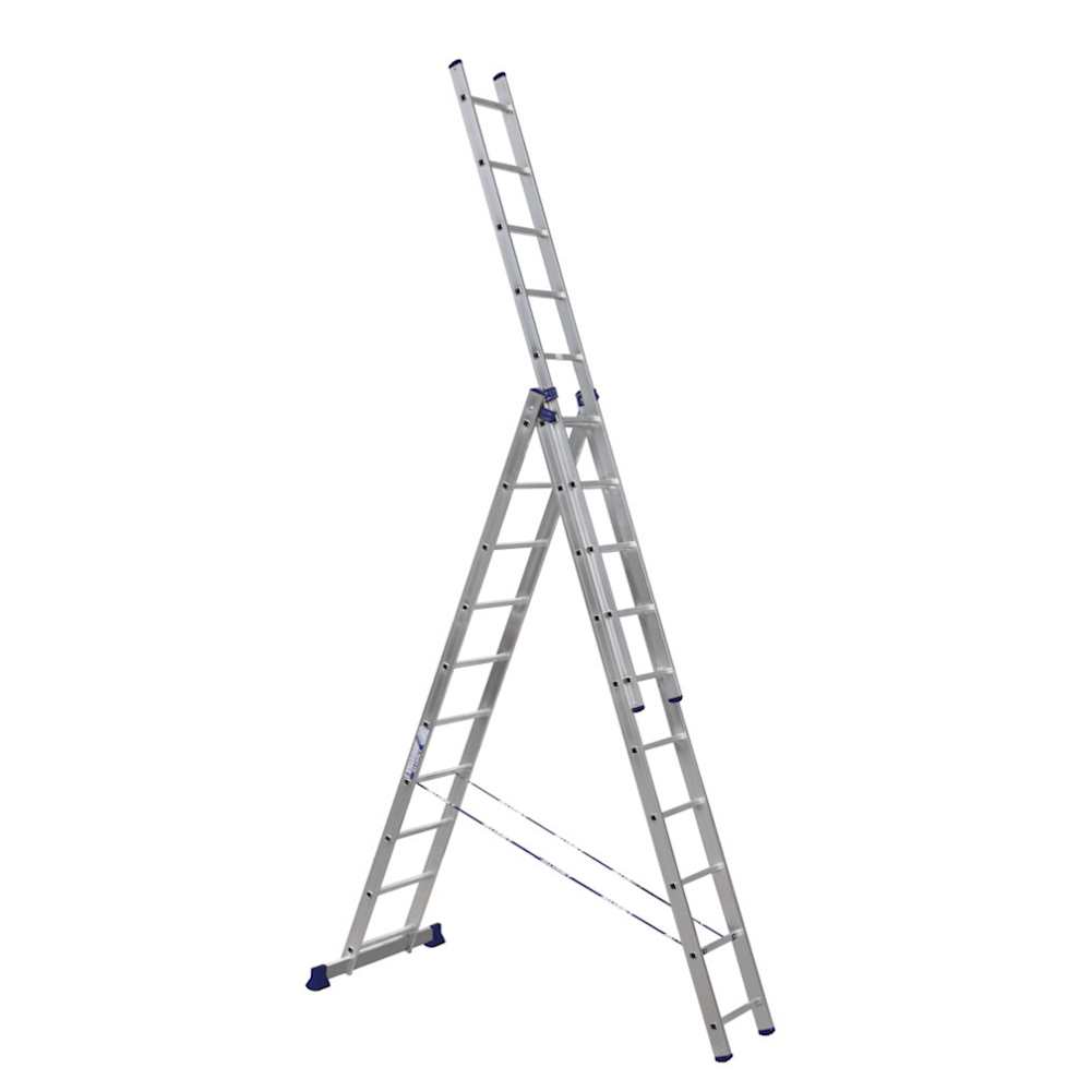 Лестница алюминиевая трехсекционная 5310 (282/476/646см)